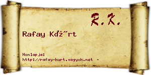 Rafay Kürt névjegykártya